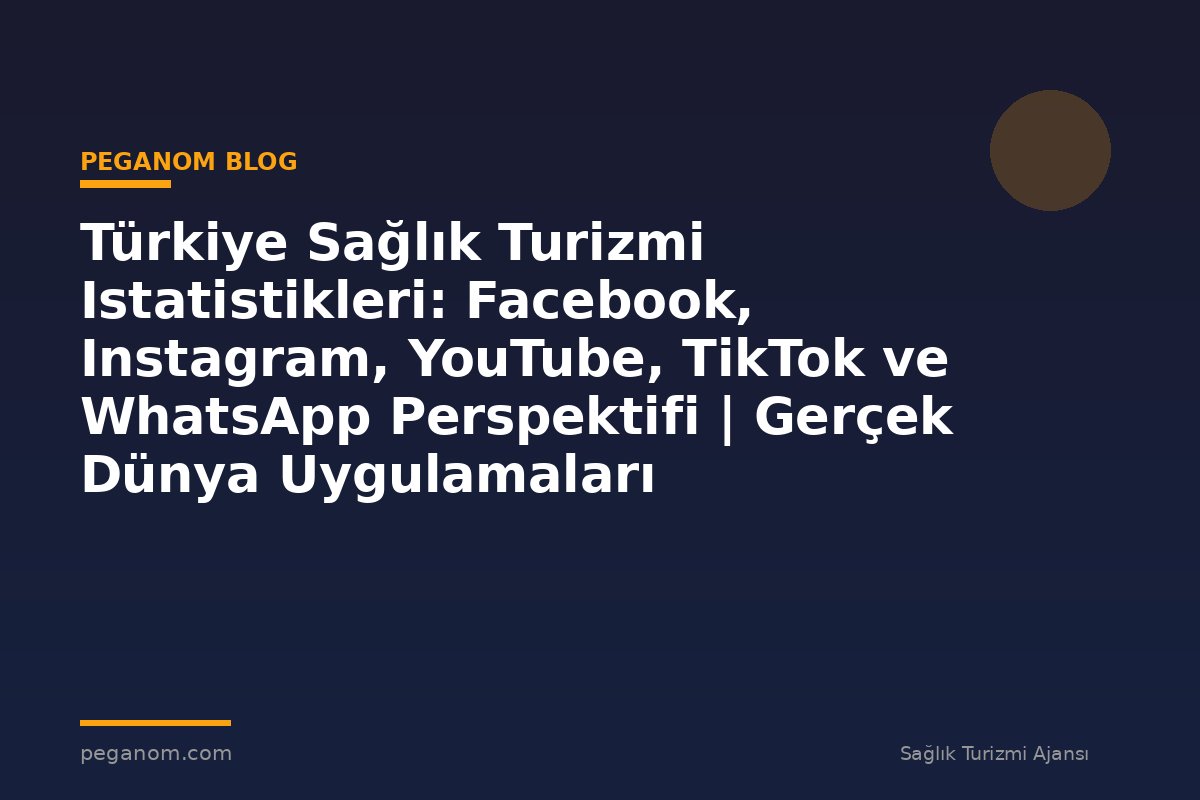 Türkiye Sağlık Turizmi Istatistikleri: Facebook, Instagram, YouTube, TikTok ve WhatsApp Perspektifi | Gerçek Dünya Uygulamaları