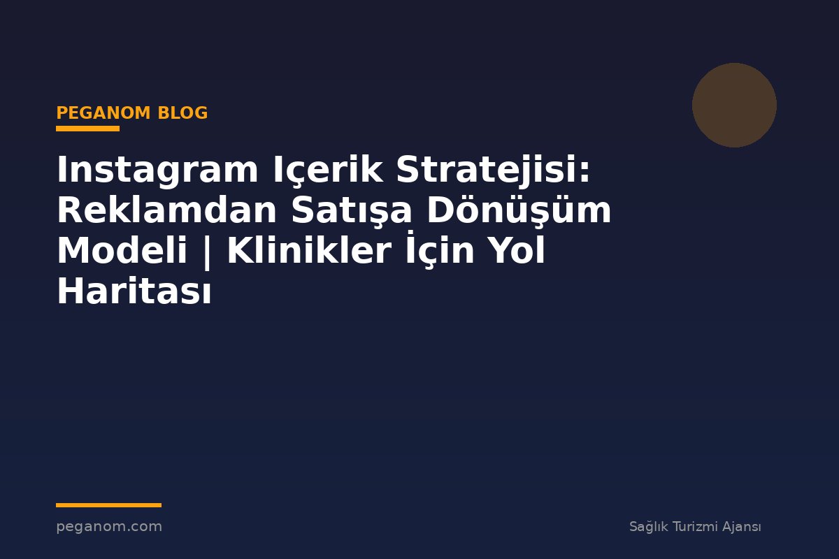 Instagram Içerik Stratejisi: Reklamdan Satışa Dönüşüm Modeli | Klinikler İçin Yol Haritası
