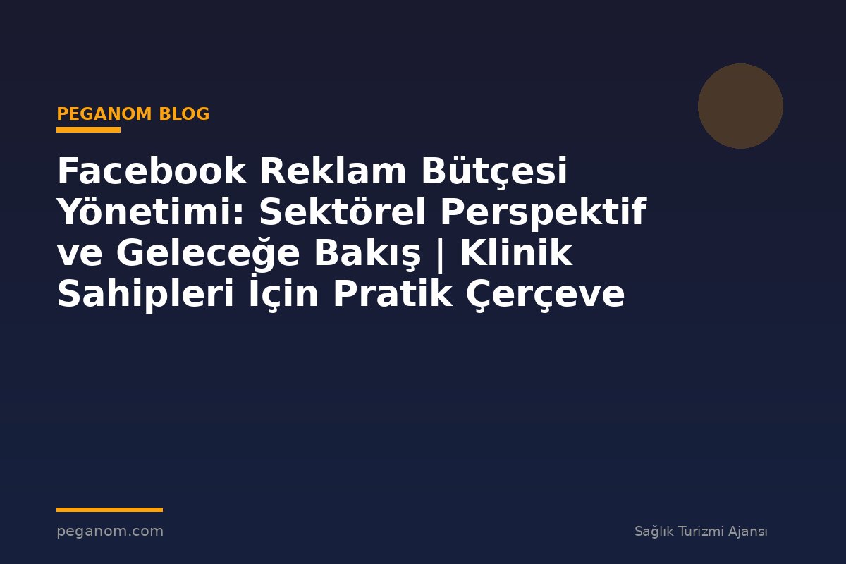 Facebook Reklam Bütçesi Yönetimi: Sektörel Perspektif ve Geleceğe Bakış | Klinik Sahipleri İçin Pratik Çerçeve