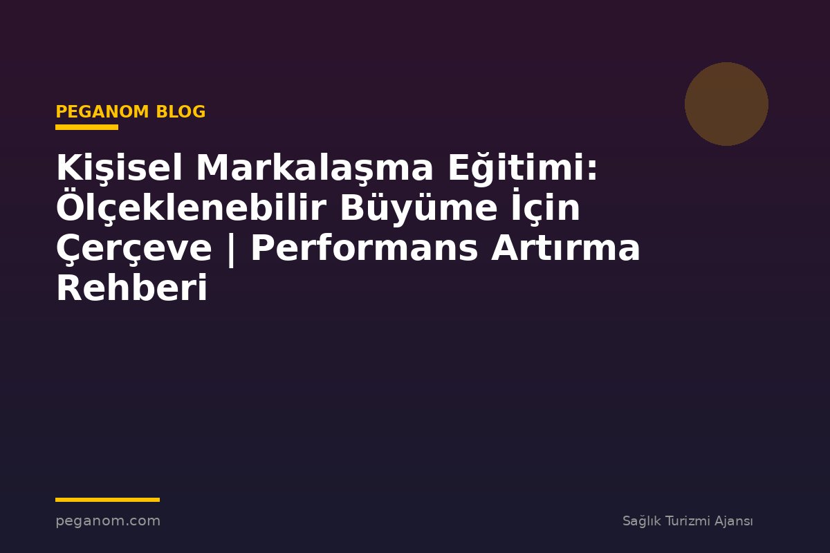 Kişisel Markalaşma Eğitimi: Ölçeklenebilir Büyüme İçin Çerçeve | Performans Artırma Rehberi
