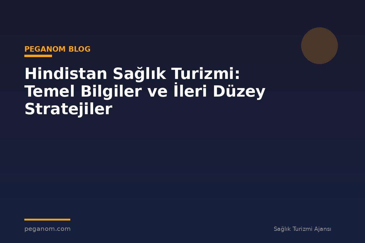 Hindistan Sağlık Turizmi: Temel Bilgiler ve İleri Düzey Stratejiler