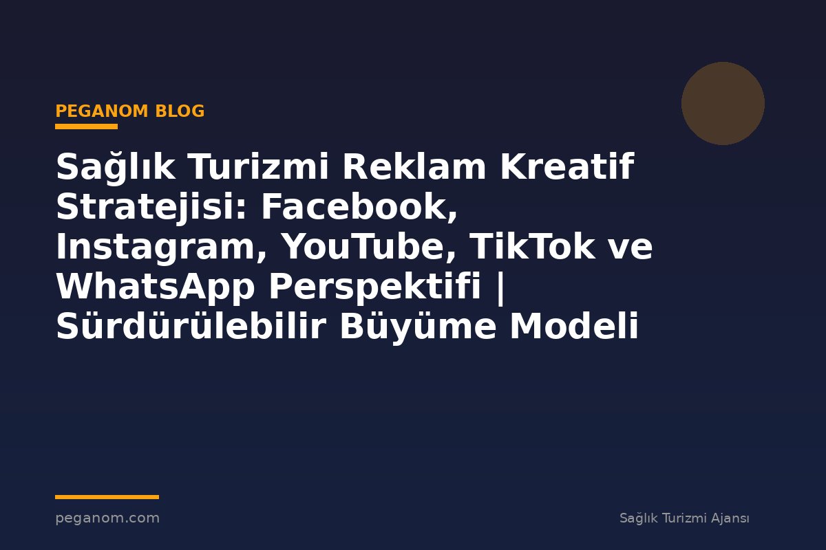 Sağlık Turizmi Reklam Kreatif Stratejisi: Facebook, Instagram, YouTube, TikTok ve WhatsApp Perspektifi | Sürdürülebilir Büyüme Modeli