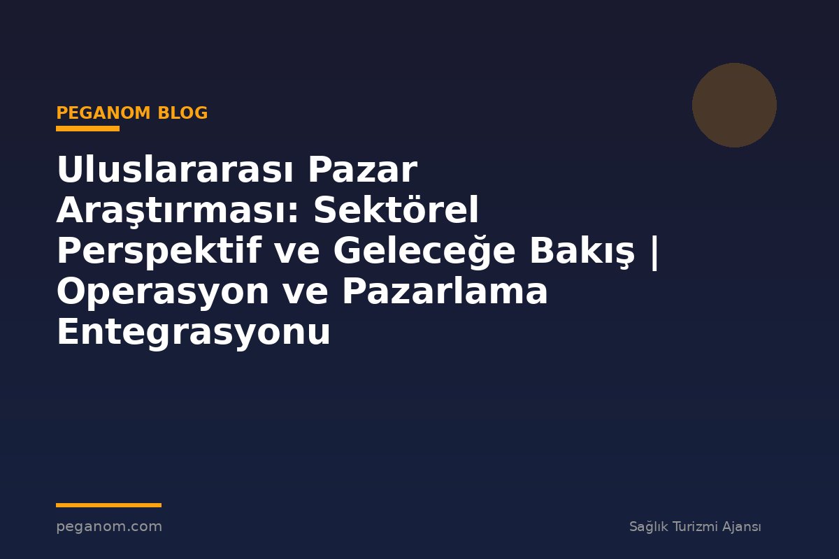 Uluslararası Pazar Araştırması: Sektörel Perspektif ve Geleceğe Bakış | Operasyon ve Pazarlama Entegrasyonu