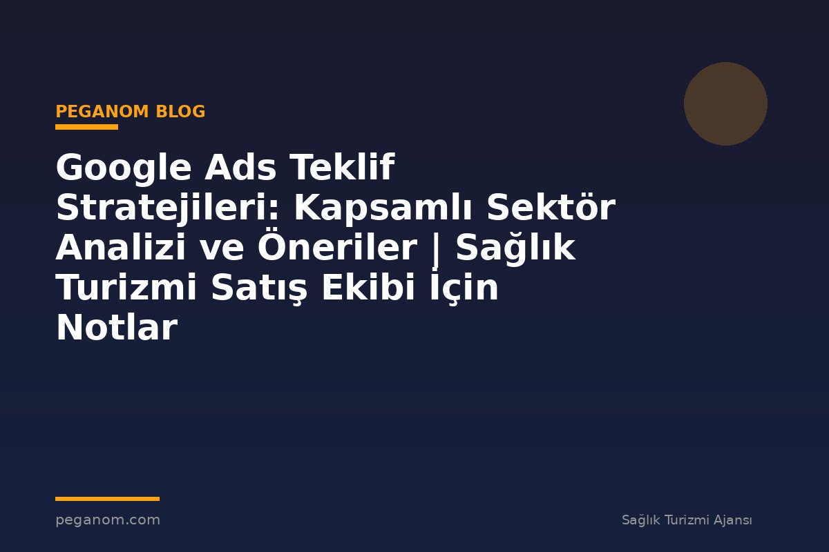 Google Ads Teklif Stratejileri: Kapsamlı Sektör Analizi ve Öneriler | Sağlık Turizmi Satış Ekibi İçin Notlar