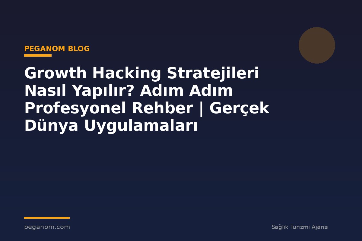 Growth Hacking Stratejileri Nasıl Yapılır? Adım Adım Profesyonel Rehber | Gerçek Dünya Uygulamaları