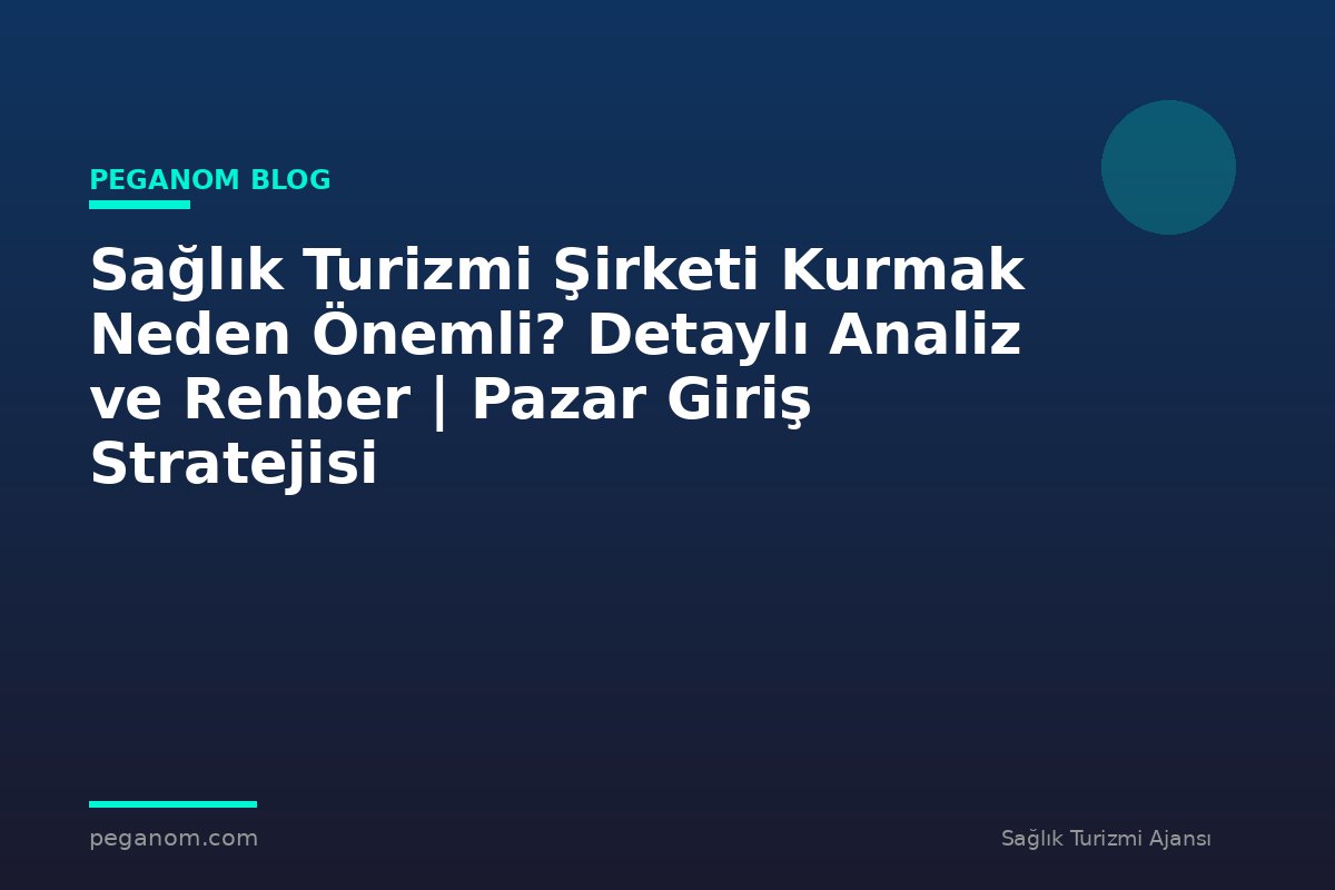 Sağlık Turizmi Şirketi Kurmak Neden Önemli? Detaylı Analiz ve Rehber | Pazar Giriş Stratejisi