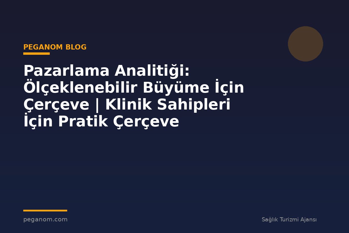 Pazarlama Analitiği: Ölçeklenebilir Büyüme İçin Çerçeve | Klinik Sahipleri İçin Pratik Çerçeve
