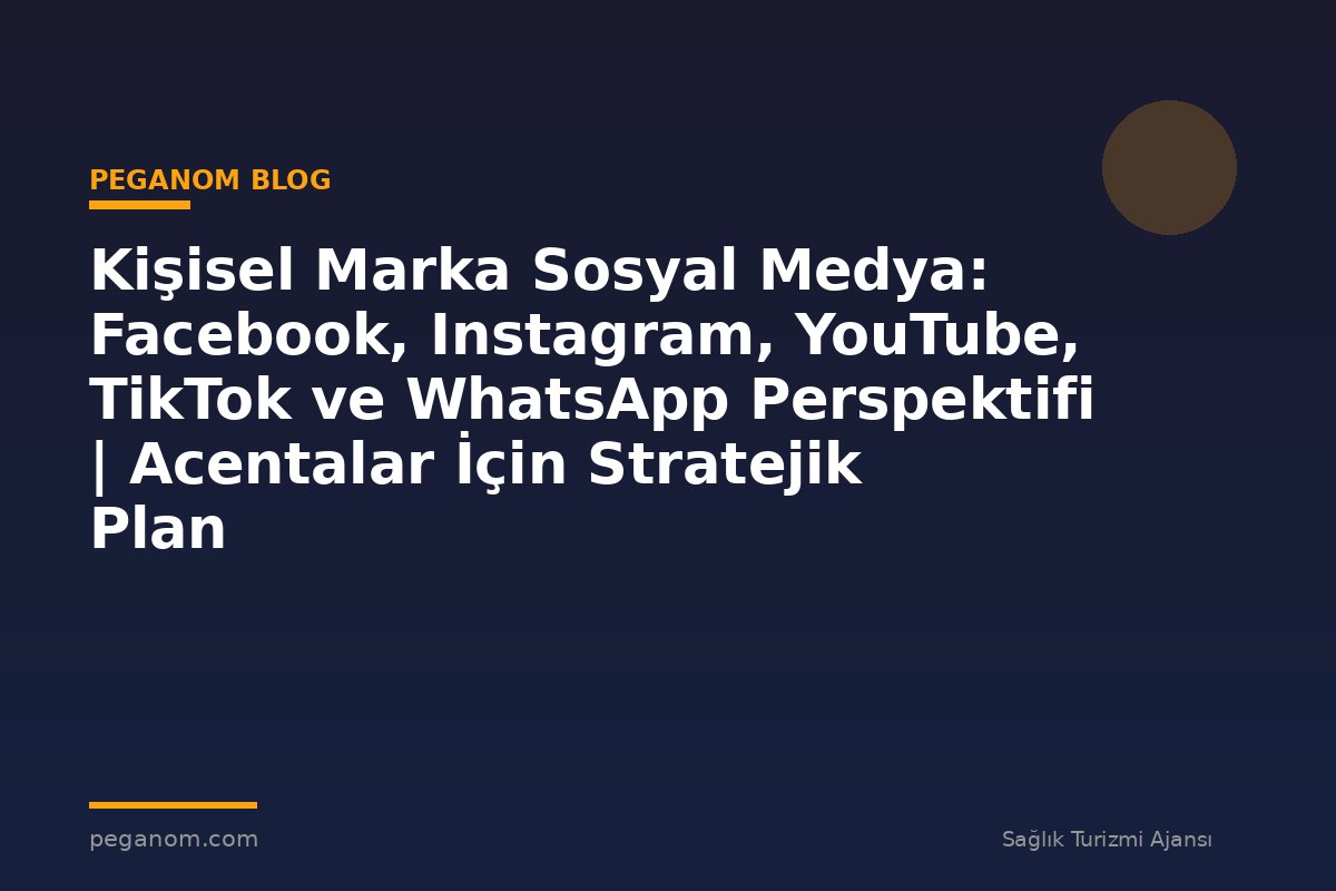 Kişisel Marka Sosyal Medya: Facebook, Instagram, YouTube, TikTok ve WhatsApp Perspektifi | Acentalar İçin Stratejik Plan