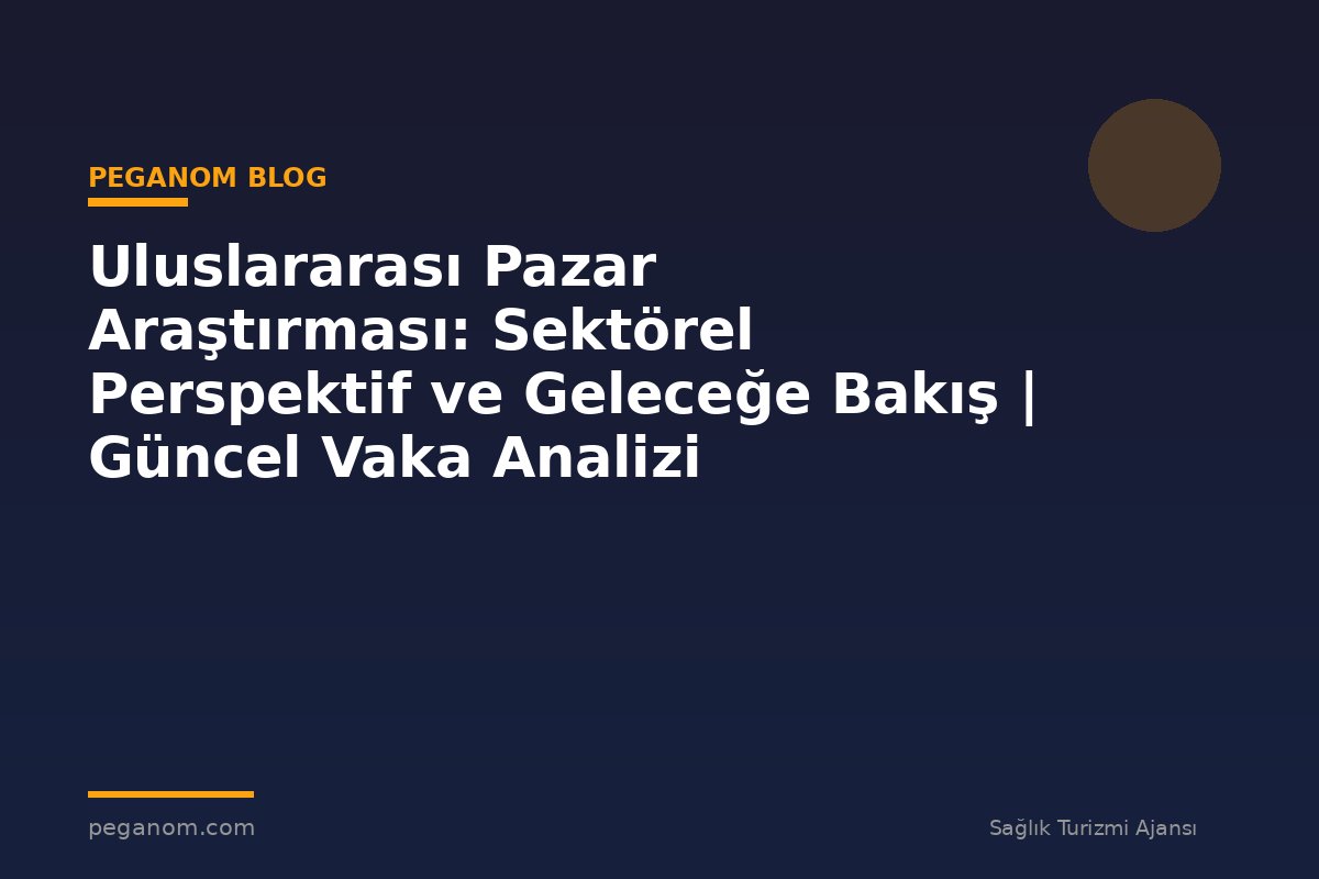Uluslararası Pazar Araştırması: Sektörel Perspektif ve Geleceğe Bakış | Güncel Vaka Analizi