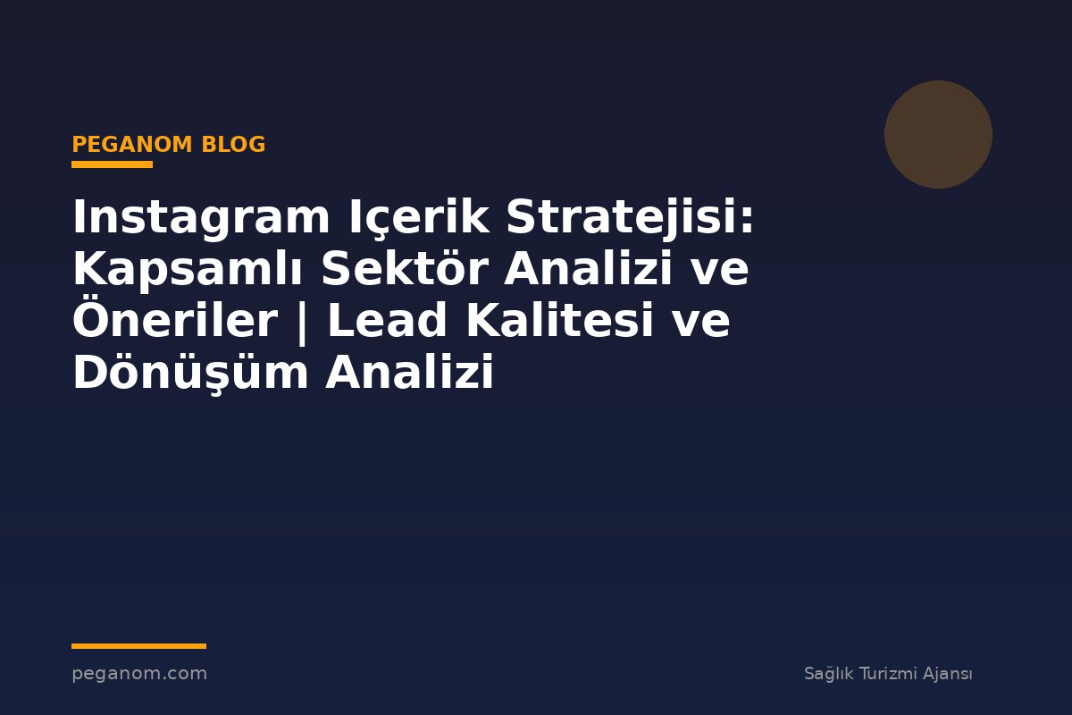 Instagram Içerik Stratejisi: Kapsamlı Sektör Analizi ve Öneriler | Lead Kalitesi ve Dönüşüm Analizi