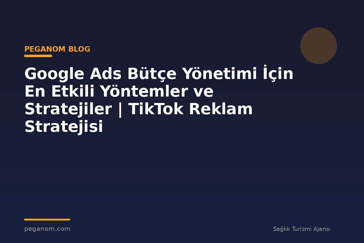 Google Ads Bütçe Yönetimi İçin En Etkili Yöntemler ve Stratejiler | TikTok Reklam Stratejisi