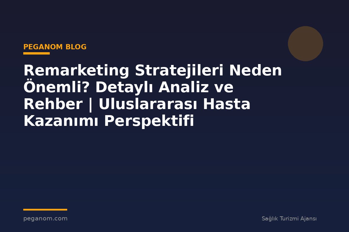 Remarketing Stratejileri Neden Önemli? Detaylı Analiz ve Rehber | Uluslararası Hasta Kazanımı Perspektifi