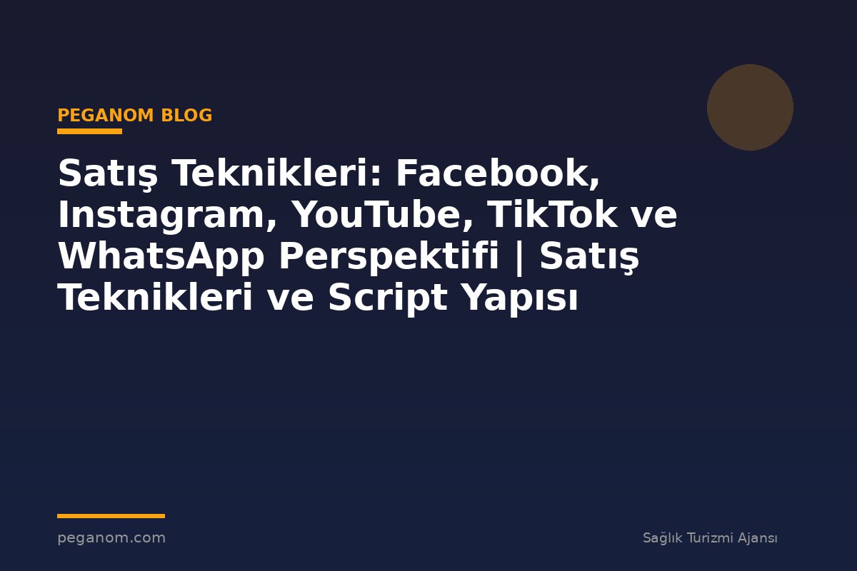 Satış Teknikleri: Facebook, Instagram, YouTube, TikTok ve WhatsApp Perspektifi | Satış Teknikleri ve Script Yapısı