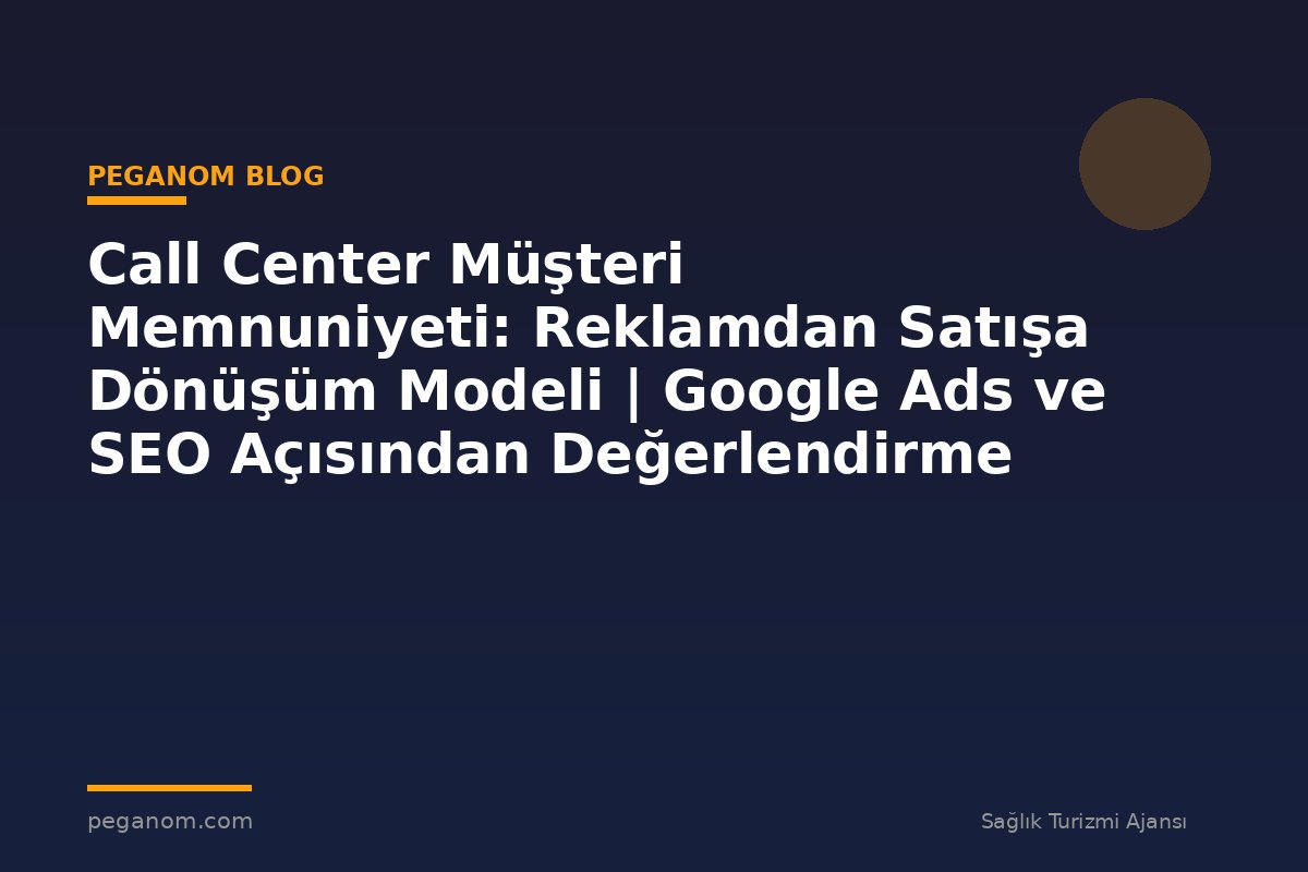 Call Center Müşteri Memnuniyeti: Reklamdan Satışa Dönüşüm Modeli | Google Ads ve SEO Açısından Değerlendirme