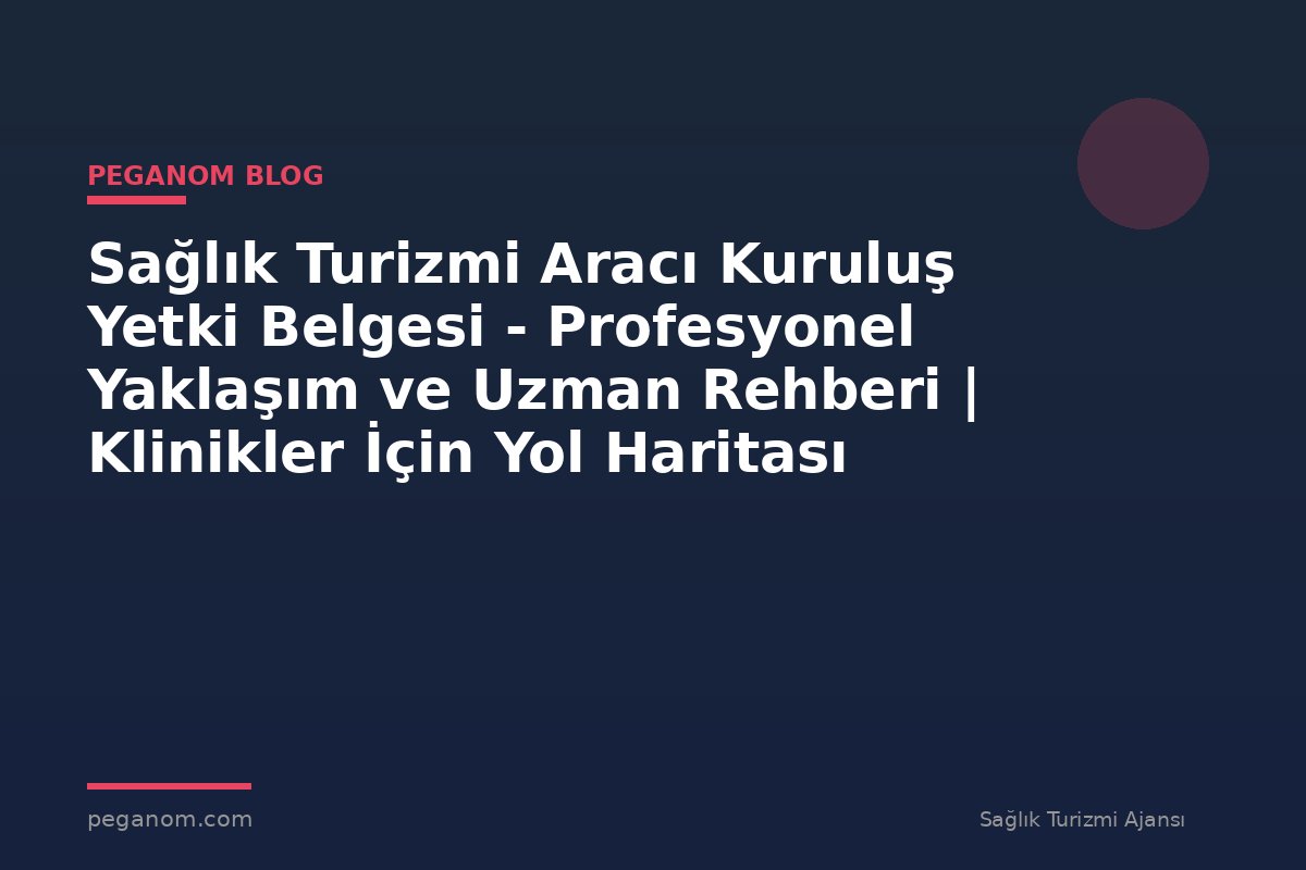 Sağlık Turizmi Aracı Kuruluş Yetki Belgesi - Profesyonel Yaklaşım ve Uzman Rehberi | Klinikler İçin Yol Haritası