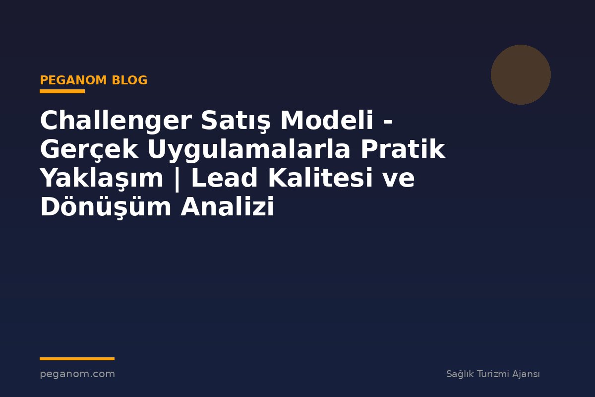Challenger Satış Modeli - Gerçek Uygulamalarla Pratik Yaklaşım | Lead Kalitesi ve Dönüşüm Analizi
