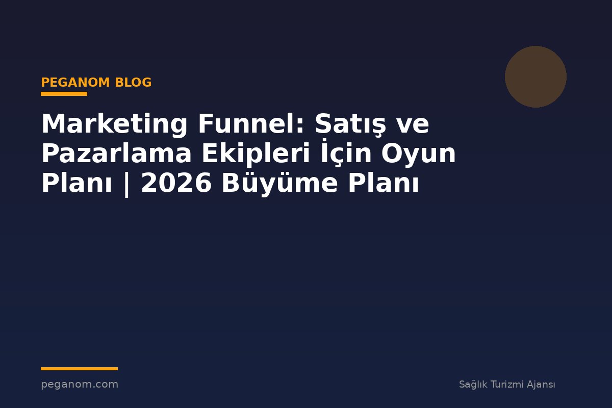 Marketing Funnel: Satış ve Pazarlama Ekipleri İçin Oyun Planı | 2026 Büyüme Planı