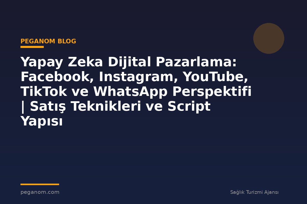 Yapay Zeka Dijital Pazarlama: Facebook, Instagram, YouTube, TikTok ve WhatsApp Perspektifi | Satış Teknikleri ve Script Yapısı