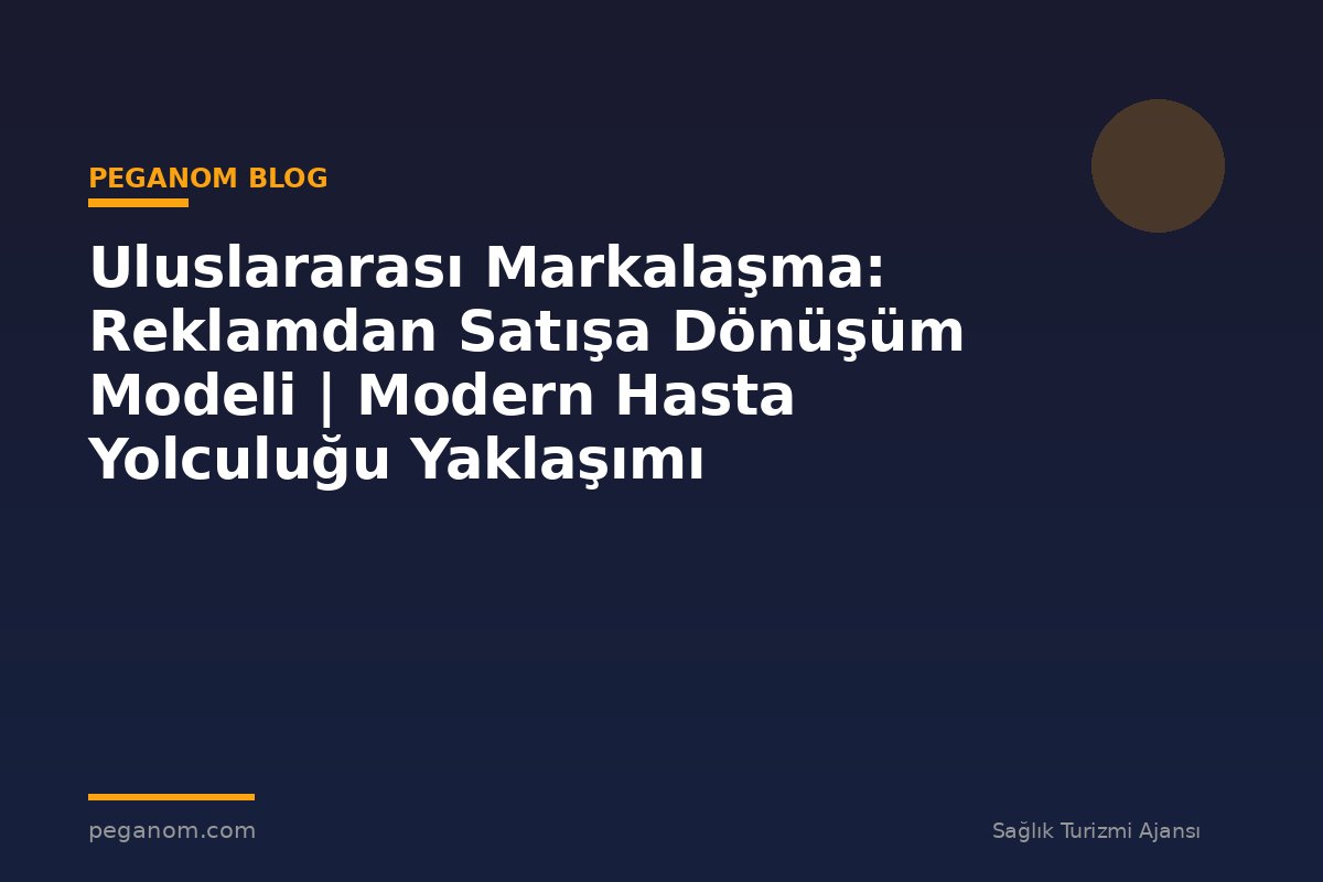 Uluslararası Markalaşma: Reklamdan Satışa Dönüşüm Modeli | Modern Hasta Yolculuğu Yaklaşımı