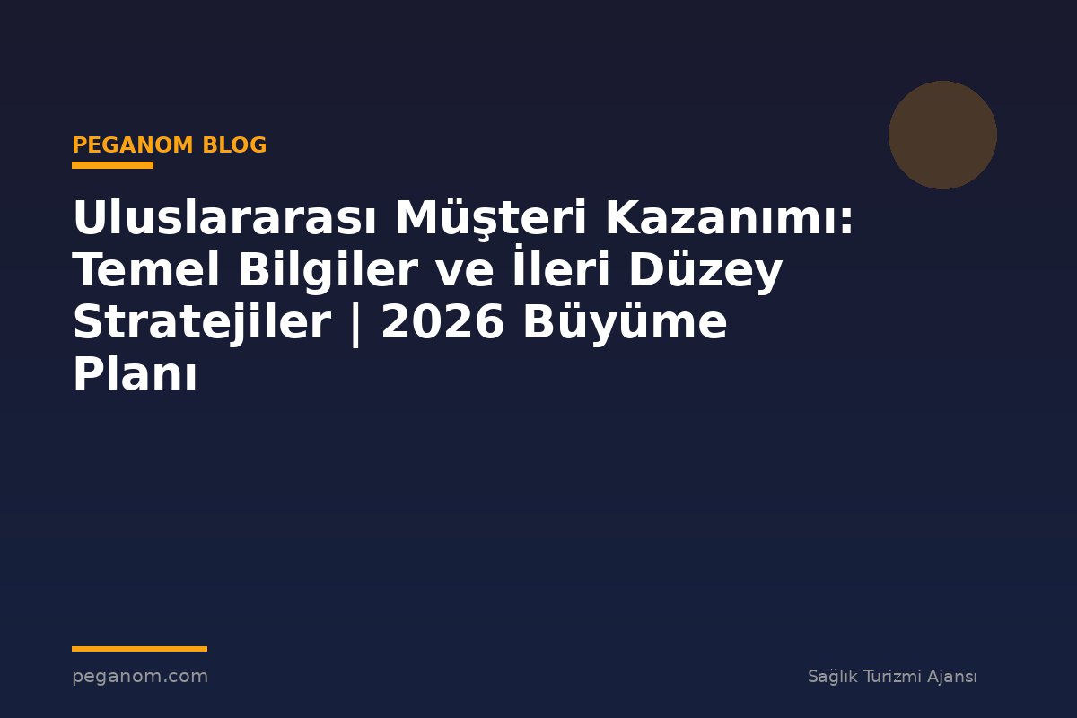 Uluslararası Müşteri Kazanımı: Temel Bilgiler ve İleri Düzey Stratejiler | 2026 Büyüme Planı