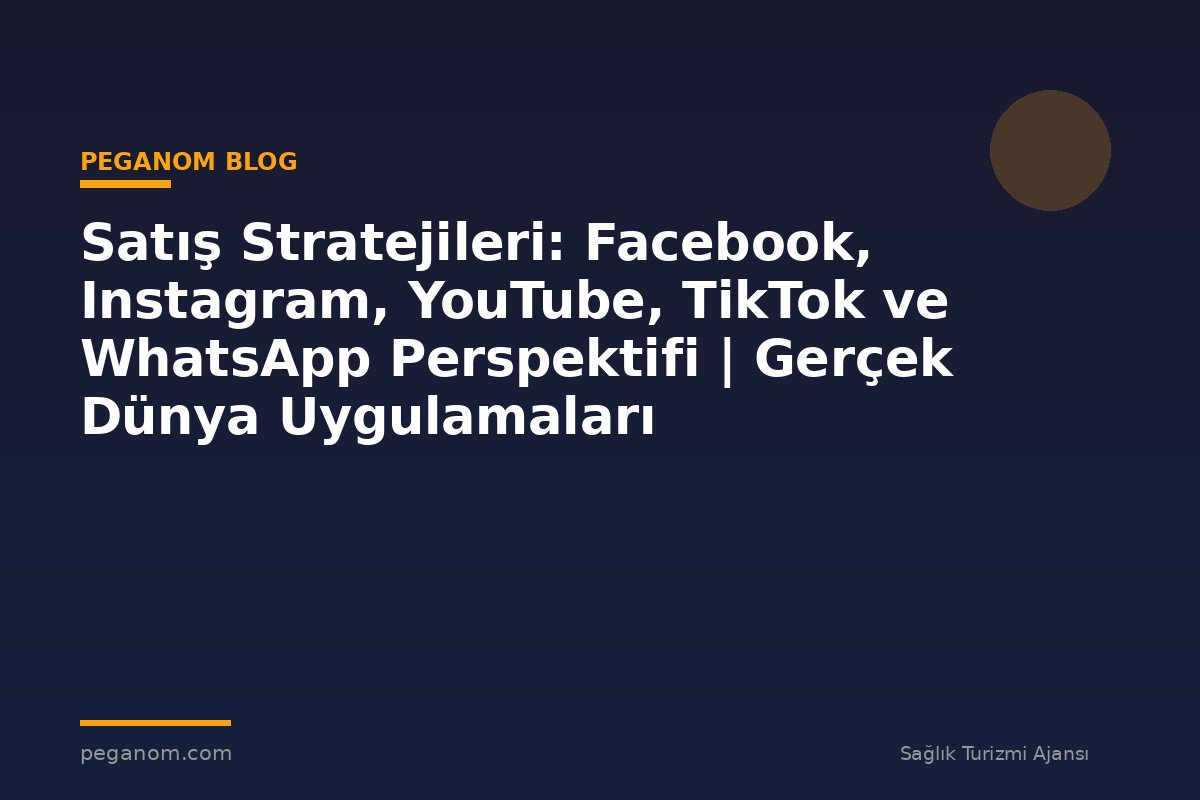 Satış Stratejileri: Facebook, Instagram, YouTube, TikTok ve WhatsApp Perspektifi | Gerçek Dünya Uygulamaları