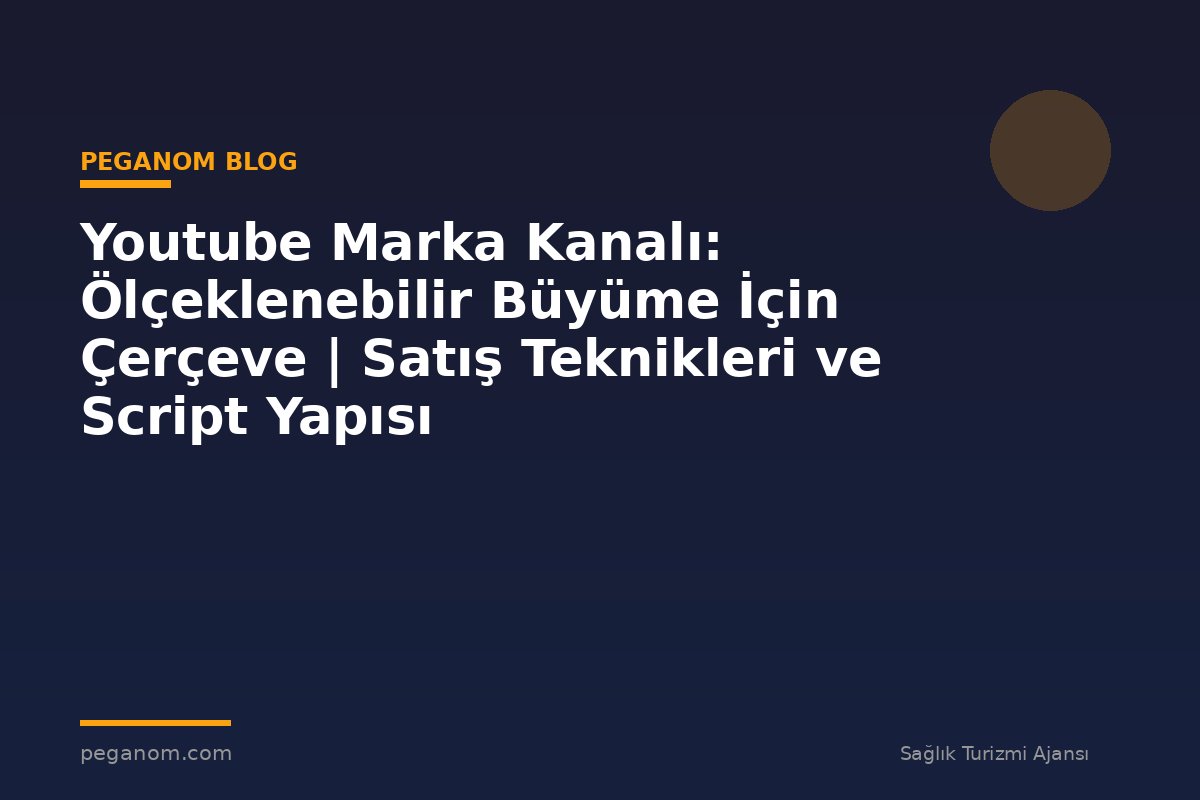 Youtube Marka Kanalı: Ölçeklenebilir Büyüme İçin Çerçeve | Satış Teknikleri ve Script Yapısı
