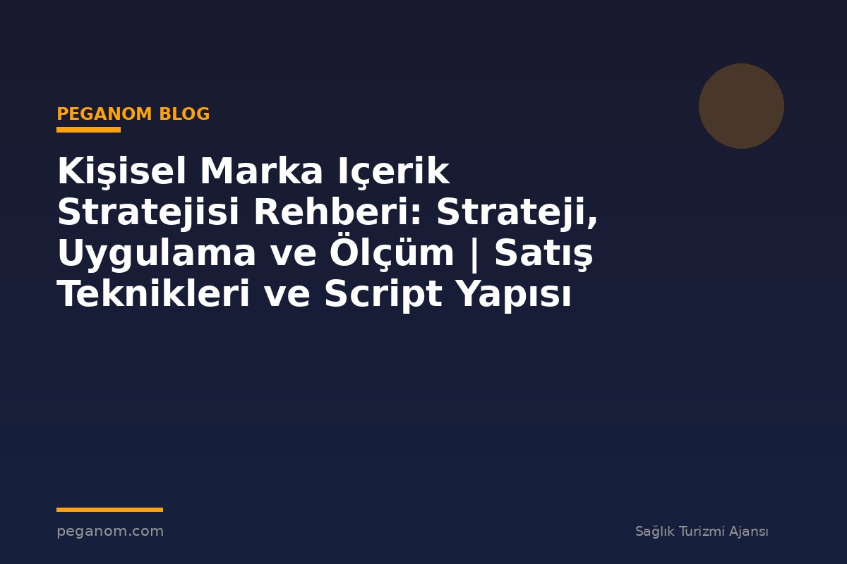Kişisel Marka Içerik Stratejisi Rehberi: Strateji, Uygulama ve Ölçüm | Satış Teknikleri ve Script Yapısı