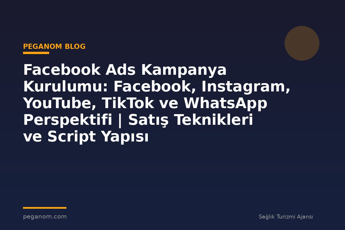 Facebook Ads Kampanya Kurulumu: Facebook, Instagram, YouTube, TikTok ve WhatsApp Perspektifi | Satış Teknikleri ve Script Yapısı