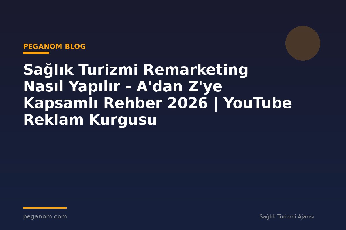 Sağlık Turizmi Remarketing Nasıl Yapılır - A'dan Z'ye Kapsamlı Rehber 2026 | YouTube Reklam Kurgusu
