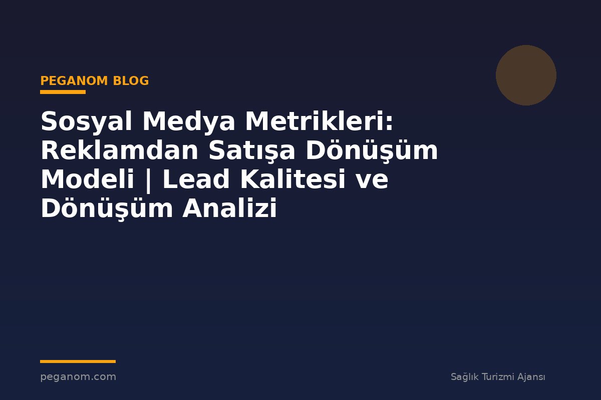 Sosyal Medya Metrikleri: Reklamdan Satışa Dönüşüm Modeli | Lead Kalitesi ve Dönüşüm Analizi