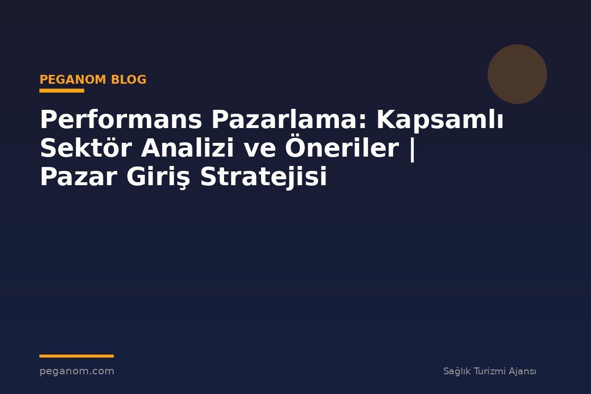 Performans Pazarlama: Kapsamlı Sektör Analizi ve Öneriler | Pazar Giriş Stratejisi
