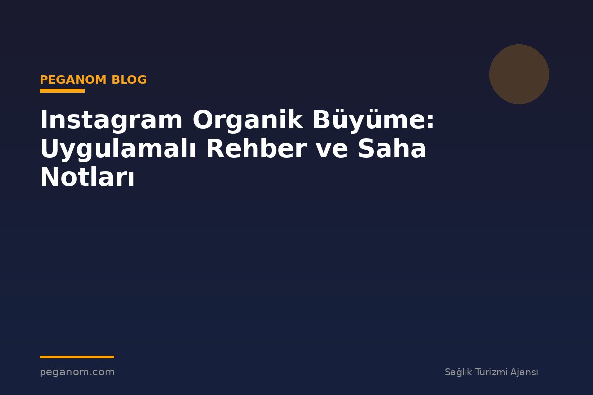 Instagram Organik Büyüme: Uygulamalı Rehber ve Saha Notları
