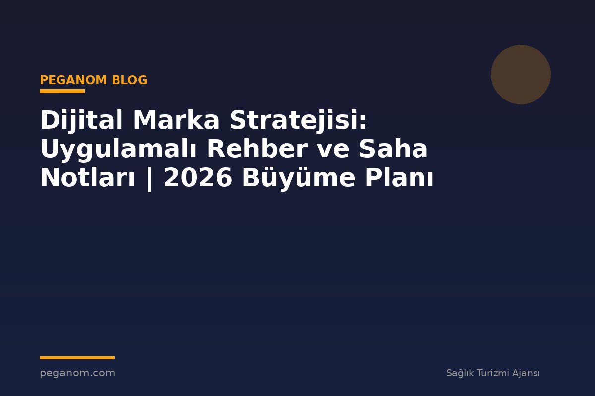Dijital Marka Stratejisi: Uygulamalı Rehber ve Saha Notları | 2026 Büyüme Planı