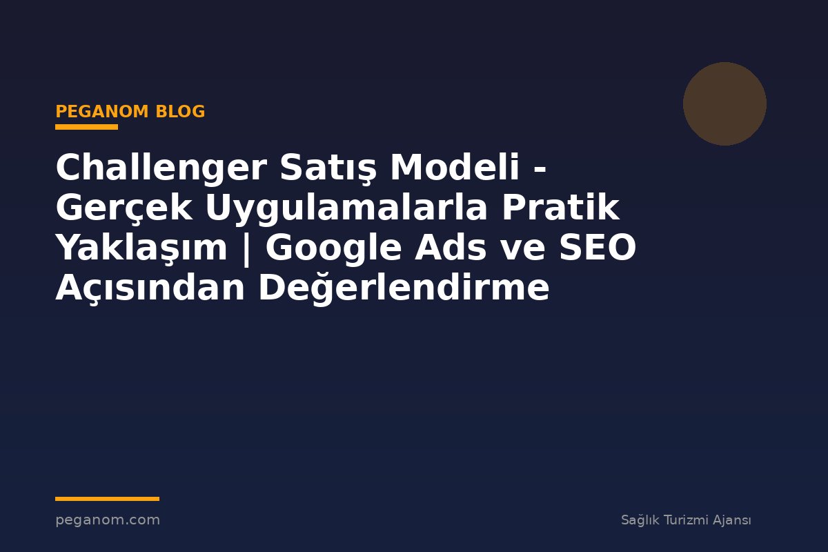 Challenger Satış Modeli - Gerçek Uygulamalarla Pratik Yaklaşım | Google Ads ve SEO Açısından Değerlendirme