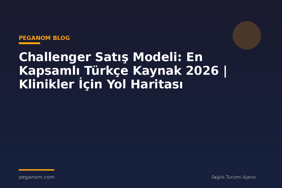 Challenger Satış Modeli: En Kapsamlı Türkçe Kaynak 2026 | Klinikler İçin Yol Haritası