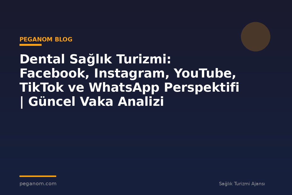 Dental Sağlık Turizmi: Facebook, Instagram, YouTube, TikTok ve WhatsApp Perspektifi | Güncel Vaka Analizi