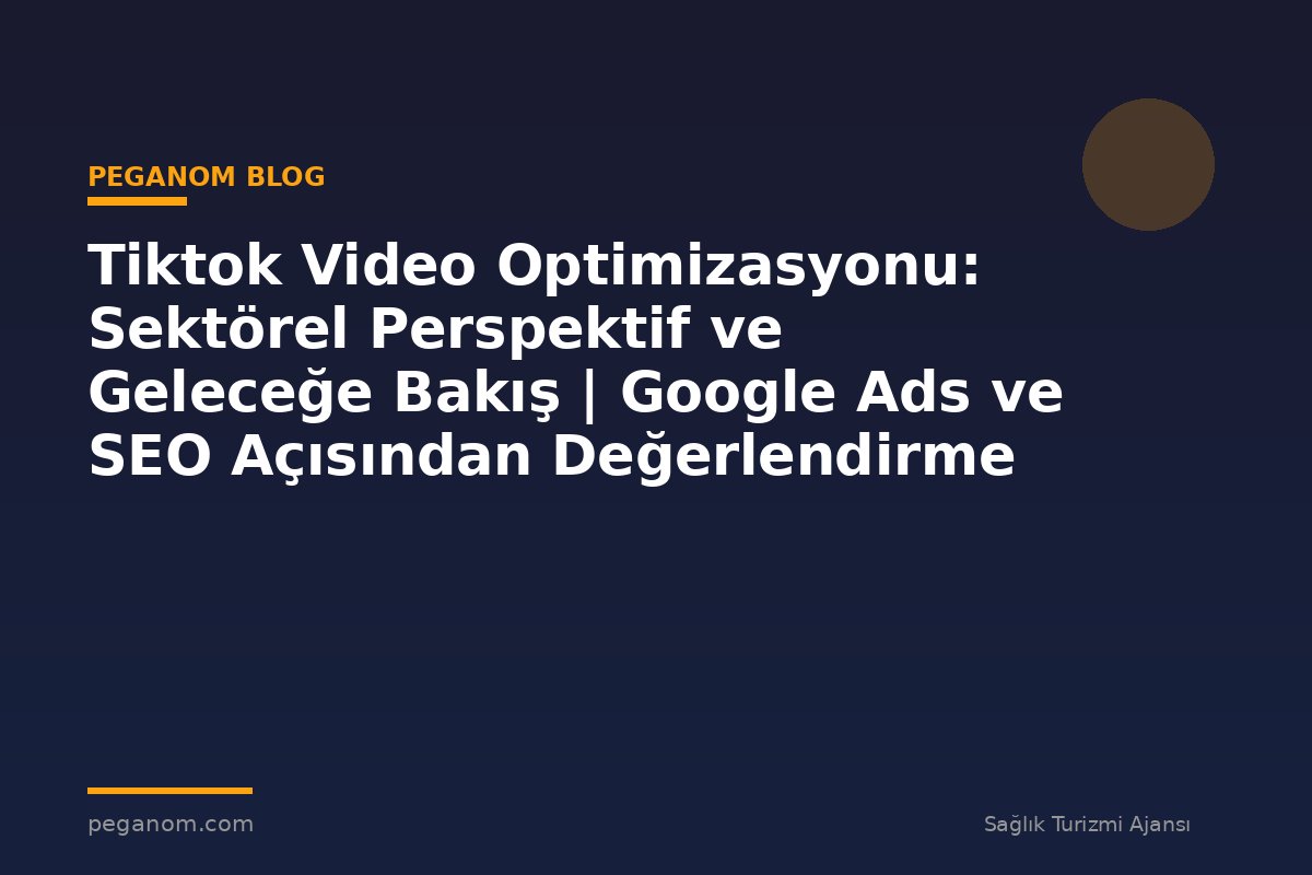 Tiktok Video Optimizasyonu: Sektörel Perspektif ve Geleceğe Bakış | Google Ads ve SEO Açısından Değerlendirme