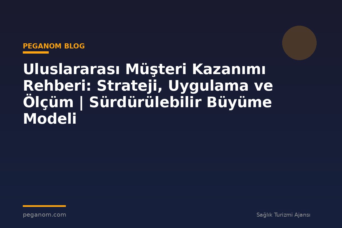 Uluslararası Müşteri Kazanımı Rehberi: Strateji, Uygulama ve Ölçüm | Sürdürülebilir Büyüme Modeli