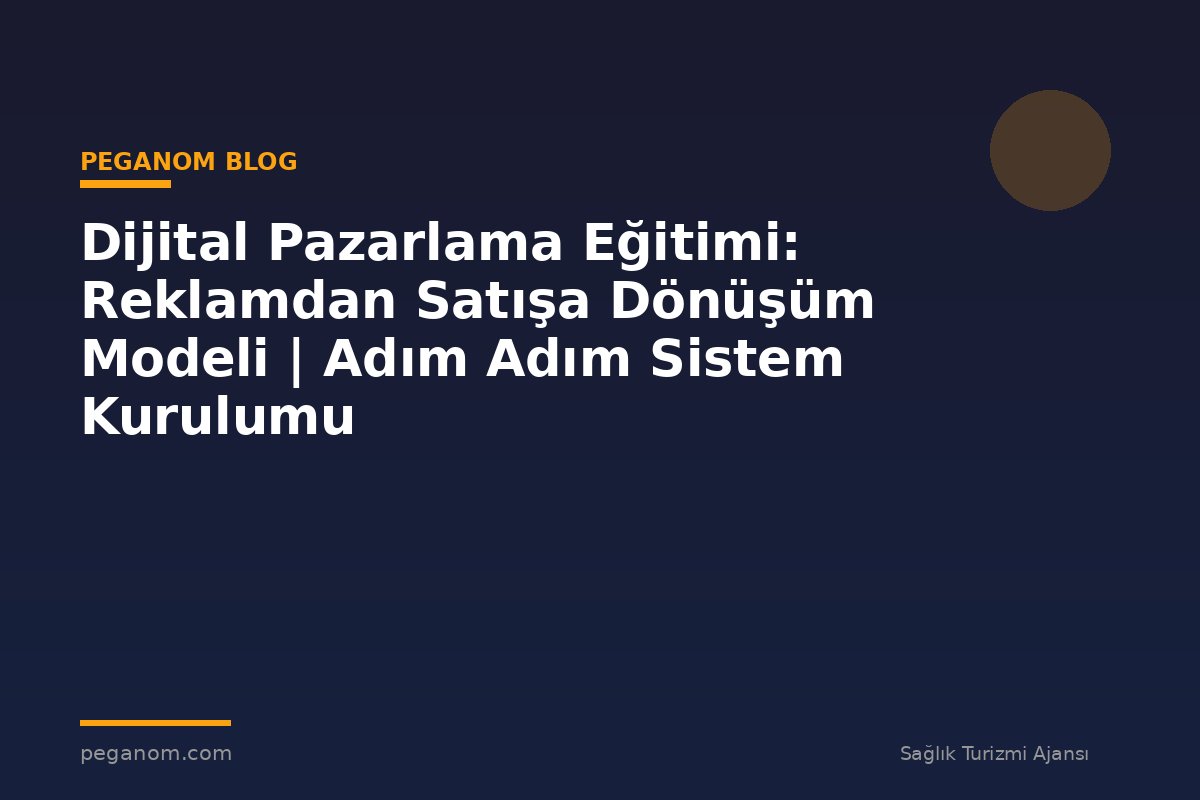 Dijital Pazarlama Eğitimi: Reklamdan Satışa Dönüşüm Modeli | Adım Adım Sistem Kurulumu