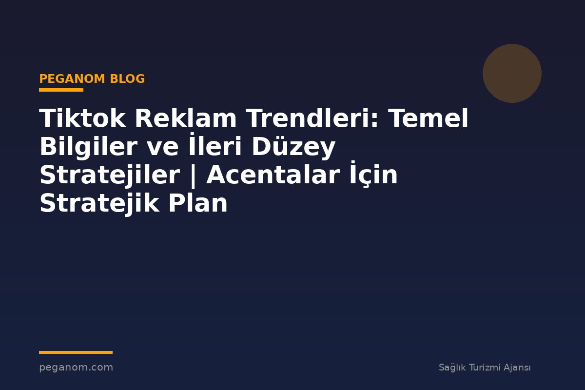 Tiktok Reklam Trendleri: Temel Bilgiler ve İleri Düzey Stratejiler | Acentalar İçin Stratejik Plan