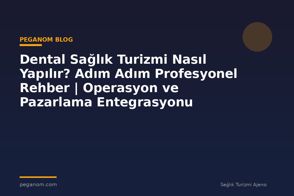 Dental Sağlık Turizmi Nasıl Yapılır? Adım Adım Profesyonel Rehber | Operasyon ve Pazarlama Entegrasyonu