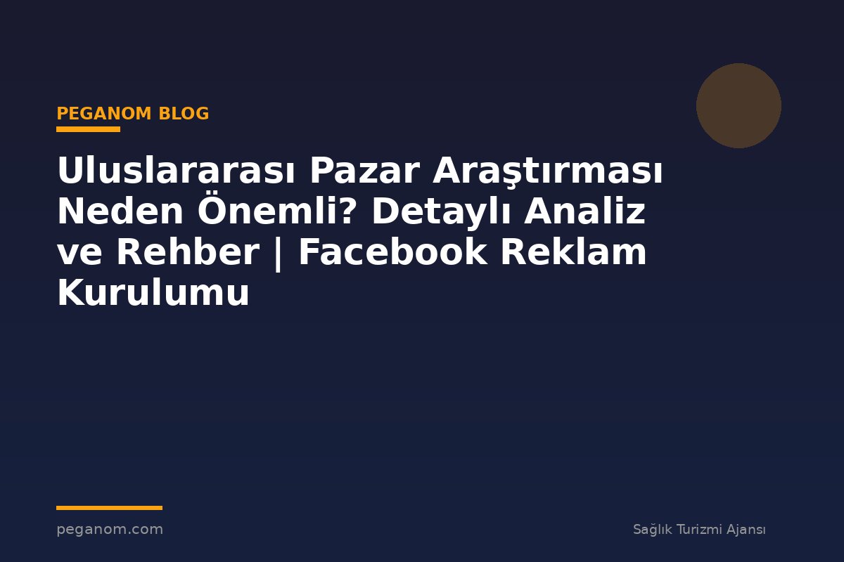 Uluslararası Pazar Araştırması Neden Önemli? Detaylı Analiz ve Rehber | Facebook Reklam Kurulumu