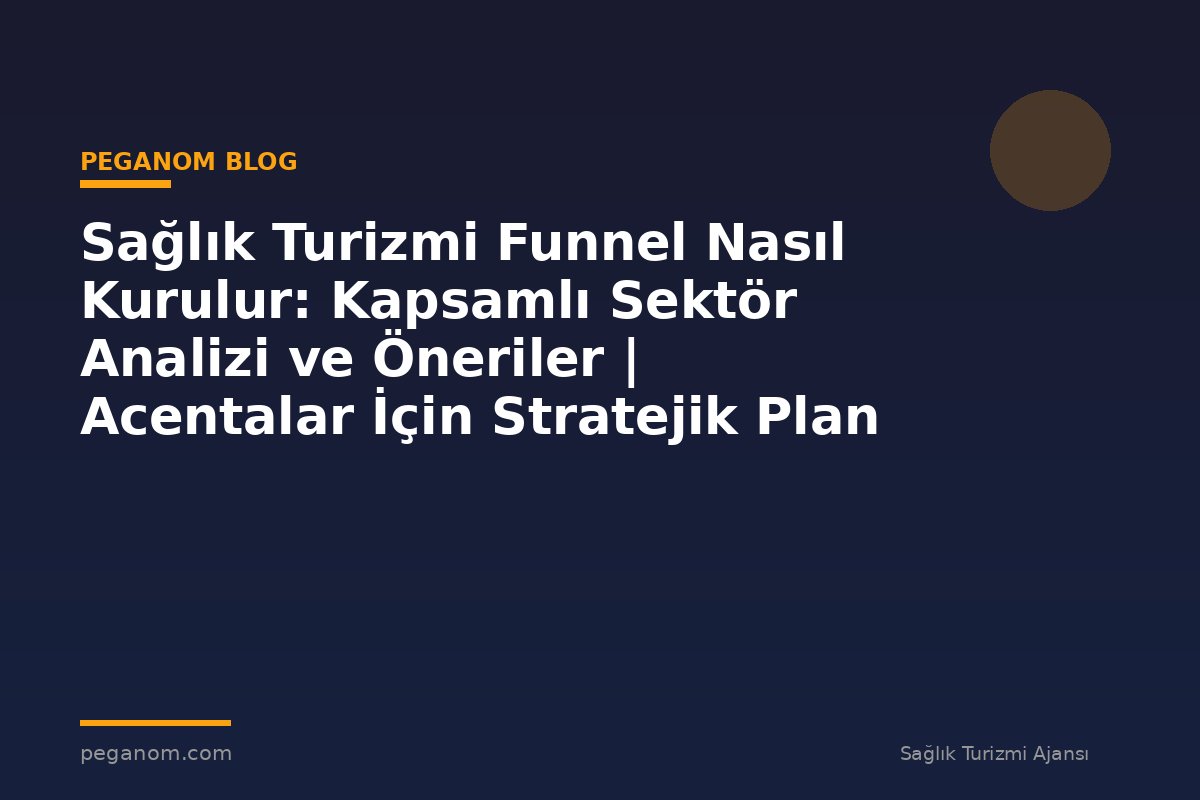 Sağlık Turizmi Funnel Nasıl Kurulur: Kapsamlı Sektör Analizi ve Öneriler | Acentalar İçin Stratejik Plan