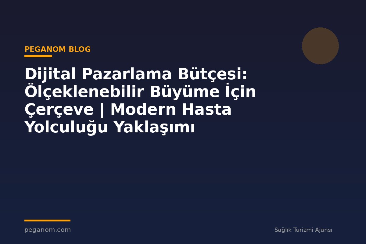 Dijital Pazarlama Bütçesi: Ölçeklenebilir Büyüme İçin Çerçeve | Modern Hasta Yolculuğu Yaklaşımı