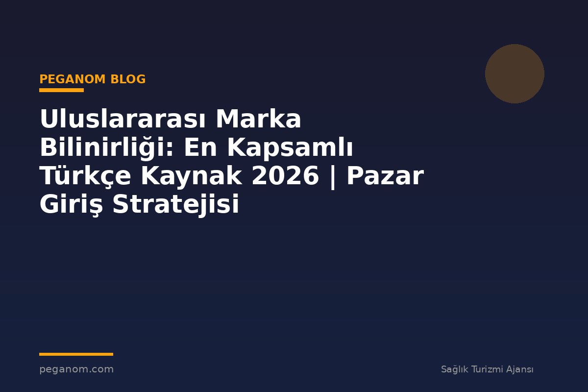 Uluslararası Marka Bilinirliği: En Kapsamlı Türkçe Kaynak 2026 | Pazar Giriş Stratejisi