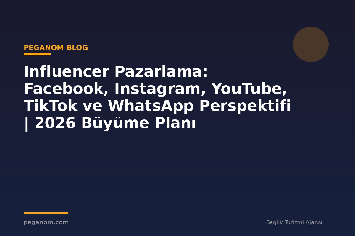 Influencer Pazarlama: Facebook, Instagram, YouTube, TikTok ve WhatsApp Perspektifi | 2026 Büyüme Planı