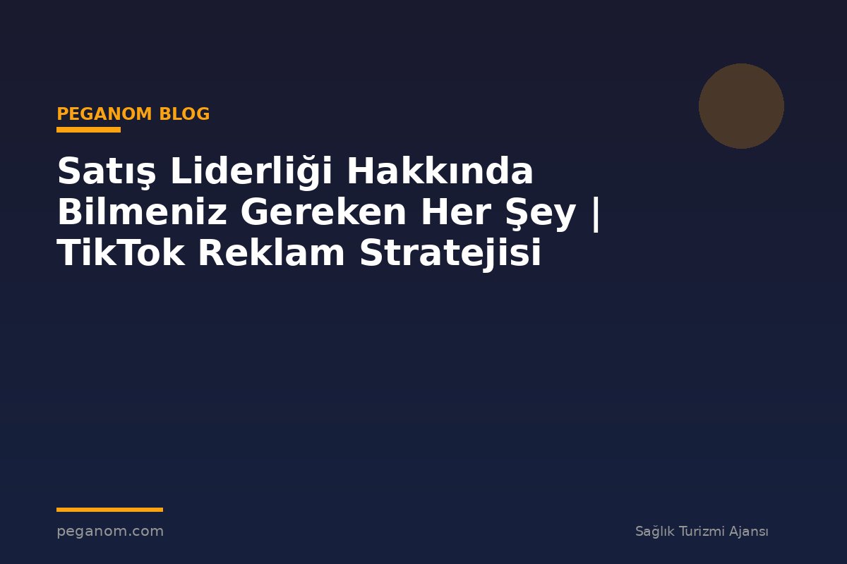 Satış Liderliği Hakkında Bilmeniz Gereken Her Şey | TikTok Reklam Stratejisi