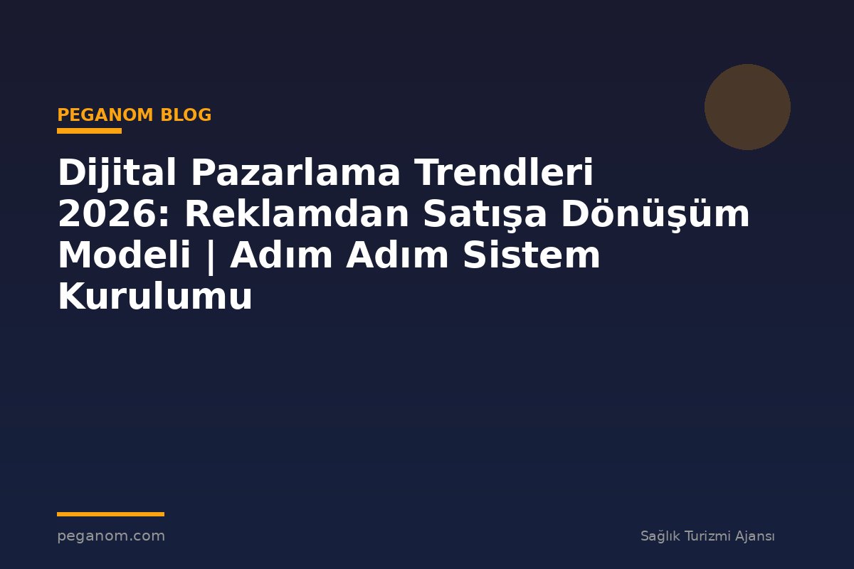 Dijital Pazarlama Trendleri 2026: Reklamdan Satışa Dönüşüm Modeli | Adım Adım Sistem Kurulumu