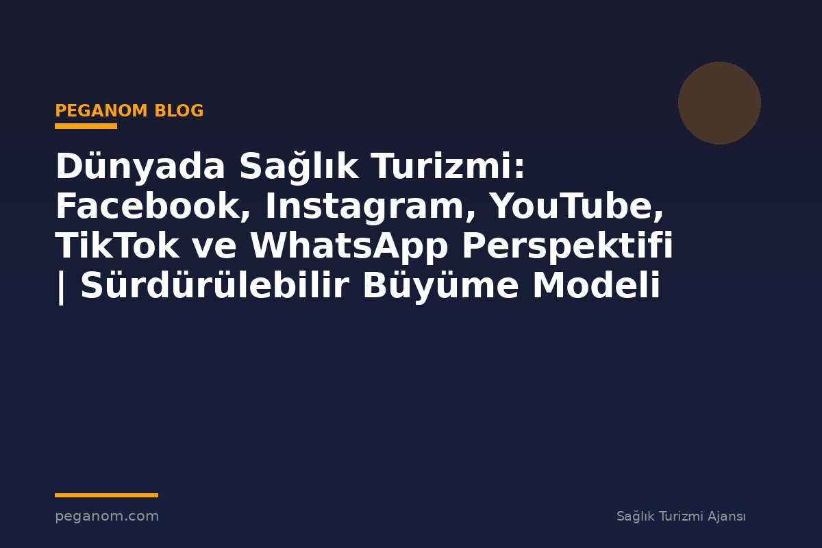 Dünyada Sağlık Turizmi: Facebook, Instagram, YouTube, TikTok ve WhatsApp Perspektifi | Sürdürülebilir Büyüme Modeli