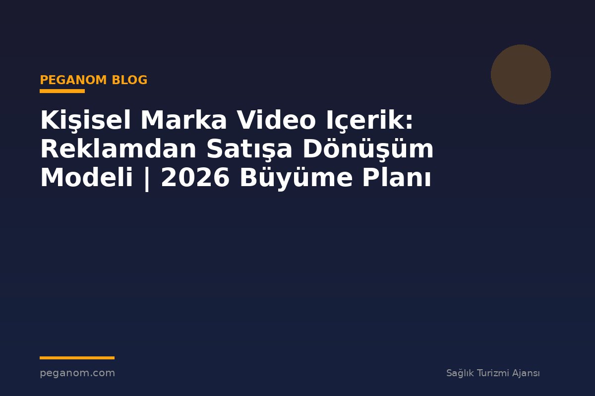 Kişisel Marka Video Içerik: Reklamdan Satışa Dönüşüm Modeli | 2026 Büyüme Planı